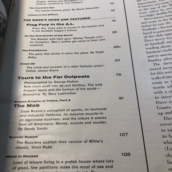 September 8, 1967 Life Magazine-The Frenzied Pennant Race Family Football Guide - Picture 15 of 16